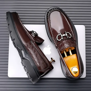 BRITISH CASUAL THICK-SOLED LEATHER SHOES