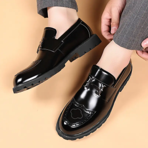 BEAD MATTE CRAFT LEATHER SHOES